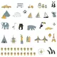Wereldkaart muurstickers S - 90 x 60 cm - educatief