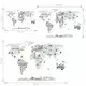 Wereldkaart muurstickers S - 90 x 60 cm - educatief