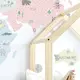 Wereldkaart muurstickers roze 150 x 100 cm Kinderkamer