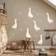 Muurstickers ganzen en klavers - boho wanddecoratie