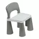 Kindermeubelset - Tafel en Stoelen - Wit met Grijs