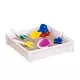 Kindermeubelset - Tafel en Stoelen - Wit met Grijs
