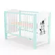 Ledikant Zebra Wit met Mint - Babybedje met Dierenprint