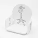 Kindervloerstoel Wit met Giraffe-tekening - Comfortabel
