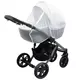 Luxe Muggennet met Rits voor Kinderwagen - Wit