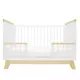 Modern Babybed - Wit/Natuurlijk - 120x60 cm - Veiligheid