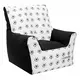 Kinderfauteuil - Zwart-wit - Voetbaldessin - Kindersofa