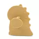 Beige siliconen babyborstel voor gevoelige huid