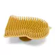 Beige siliconen babyborstel voor gevoelige huid