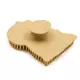 Beige siliconen babyborstel voor gevoelige huid