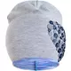 muts - lichtgrijs - blauwe pailletten - hartapplicatie