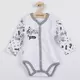 Baby bodysuit - Muzikale motieven - Wit met lange mouwen