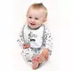 Babyvestje - Zwart-wit muzieknoten - 100% katoen - Drukknoopsluiting
