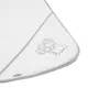 Badcape met Capuchon 100x100 cm Wit met Beer Borduring