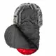 Rode Suède winter voetenzak voor buggy bont en fleece