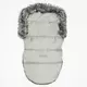 Luxe Fleece Voetenzak Grijs voor Buggy met Rits