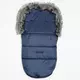 Luxe blauwe voetenzak met capuchon en fleece