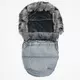 Universele grijze fleece voetenzak voor buggy