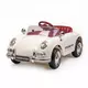 Retro Elektrische Kinderauto Parelwit – Met Afstandsbediening en Muziek
