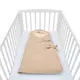 Teddy beige wikkelslaapzak 55x40 cm – zacht en veilig