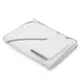 BASIC baby badcape met capuchon 100x100 cm wit-grijs – zacht en absorberend