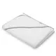 BASIC baby badcape met capuchon 100x100 cm wit-grijs – zacht en absorberend