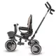 5-in-1 RELAX Driewieler Beige – Verstelbaar, 360° Draaibaar Zitje en Duwstang