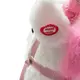 Nia - Stokpaard Eenhoorn - Pluche Wit Paardenhoofd - Met Wielen