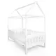 Kinderbed CASTELLO - 160x80 cm - Wit Huisbed - Met Uitvalbeveiliging