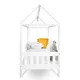 Kinderbed CASTELLO - 180x90 cm - Wit Huisbed - Met Uitvalbeveiliging