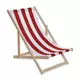 Beukenhouten Tuin- en Strandstoel rood-wit – inklapbaar en comfortabel