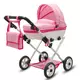 Poppenwagen - COMFORT Roze - Luxe Wiegwagen - Verstelbare Handgreep
