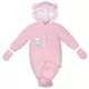 Jumpsuit - Teddybeer - Roze - Fleece - Maat 68 - Babyoutfit