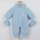 Jumpsuit - Lichtblauw - Maat 74 - Teddybeer - Warme fleece