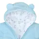 Jumpsuit - Lichtblauw - Maat 74 - Teddybeer - Warme fleece