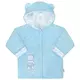 Winterjacket - Lichtblauw - Beer Motief - Maat 74 (6-9 maanden)