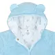 Winterjacket - Lichtblauw - Beer Motief - Maat 74 (6-9 maanden)
