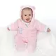 Winterjas - Soft Pink - Teddybeer Capuchon - Maat 86 (12-18 maanden)