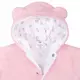 Winterjas - Soft Pink - Teddybeer Capuchon - Maat 86 (12-18 maanden)