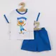 Kinderkleding - 2-delige set - T-shirt met vos en skateboard