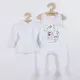Babyset - Wit - Vestje en romper - Muizenillustratie - Maat 86 (12-18m)