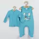 Babyset - Romper en jasje - Muizendesign - Turquoise - Maat 86 (12-18 maanden)