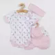 Babykleding - 3-delige set - Zomer - Roze - maat 92 (18-24 maanden)