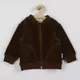 sweatshirt - donkerbruin - maat 92 (18-24 maanden) - fluweelachtige stof