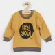 Baby T-shirt - Okerkleurig - Maat 68 (4-6 maanden) - Spraakballon "HEY YOU!"