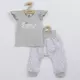 Kleding - Babyset - T-shirt met korte mouwen - Broek met bloemen