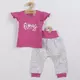2-piece set - T-shirt en broekje - katoen - bloemenmotief