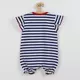 Baby Romper - Gestreept - Marineblauw met Rood-Anker - Maat 56 (0-3 maanden)