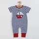 Boys summer jumpsuit - maat 56 (0-3 maanden) - blauw-witte strepen