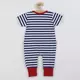 Boys summer jumpsuit - maat 56 (0-3 maanden) - blauw-witte strepen